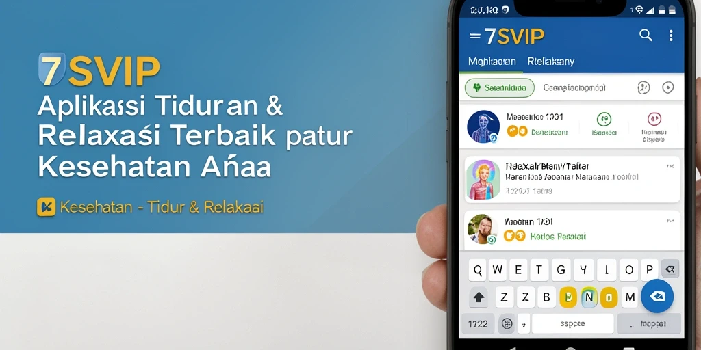 Antarmuka aplikasi 7SVIP untuk tidur dan relaksasi yang menenangkan.