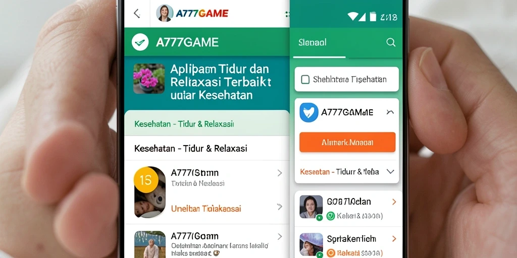 Tampilan antarmuka A777GAME yang sederhana dan menenangkan.