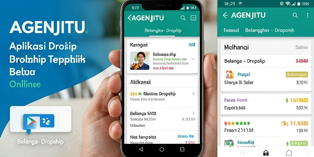 Tampilan antarmuka pengguna AGENJITU yang intuitif untuk pengelolaan Dropship.