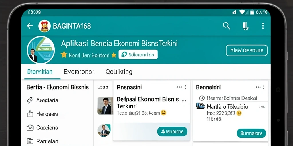 Antarmuka utama aplikasi BAGINTA168 yang informatif dan menarik.