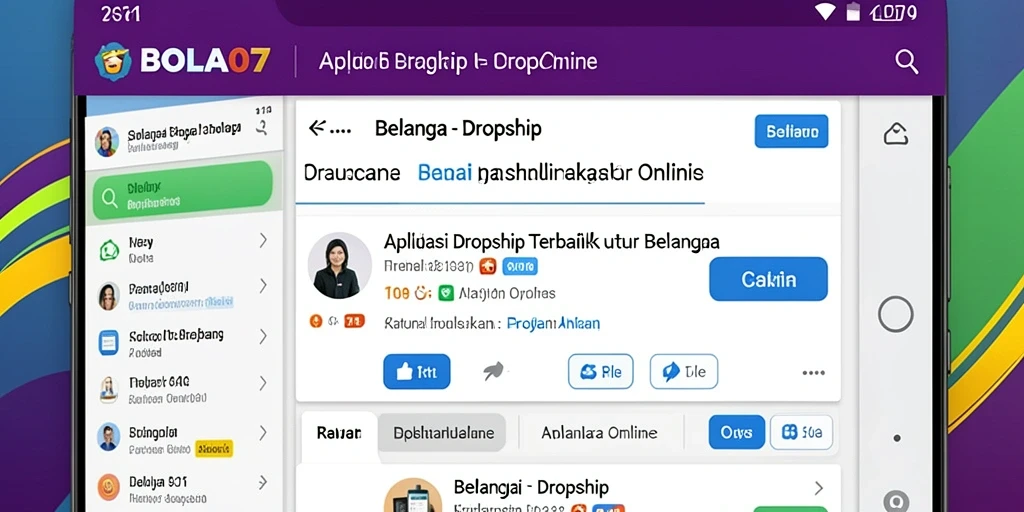 Tampilan antarmuka BOLA07 yang ramah pengguna untuk transaksi dropship.
