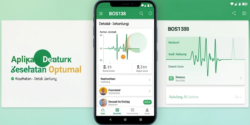 Tampilan antarmuka utama BOS138 untuk monitoring Detak Jantung.