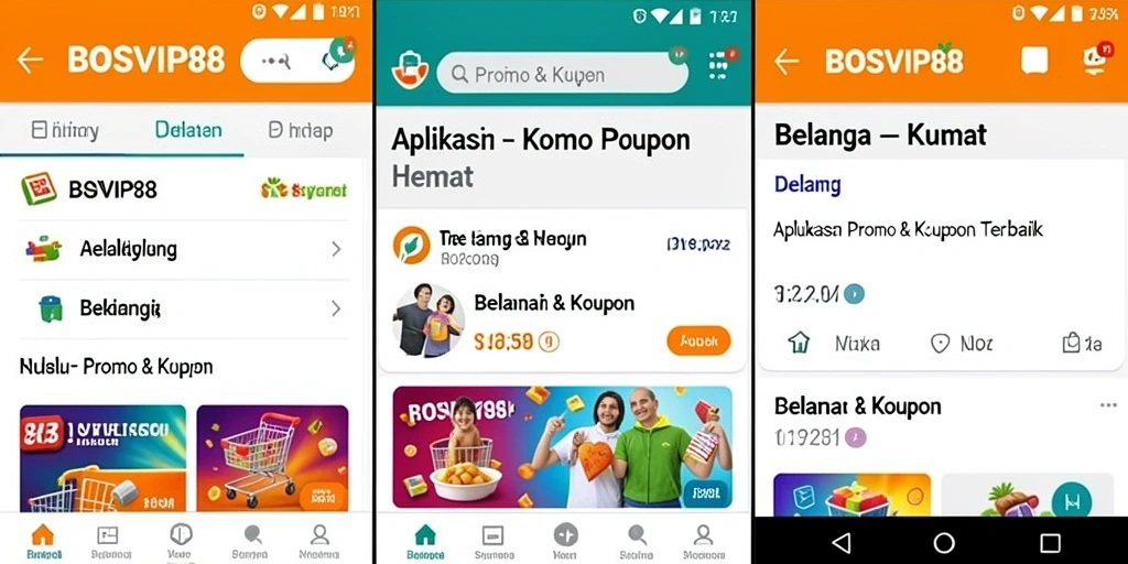 Tampilan antarmuka aplikasi BOSVIP88 untuk promo dan kupon.
