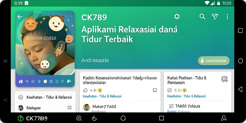 Tampilan antarmuka CK789 yang memudahkan navigasi relaksasi.