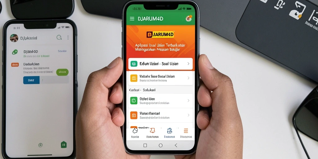 Tampilan antarmuka aplikasi DJARUM4D untuk Soal Ujian.