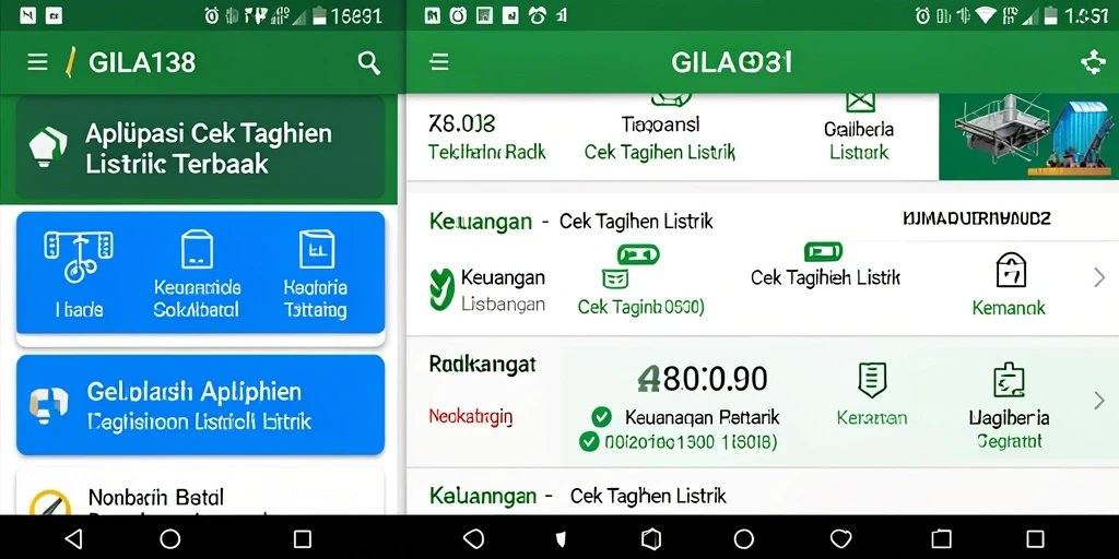 Tampilan GILA138 yang sederhana dan fungsional untuk cek tagihan listrik.