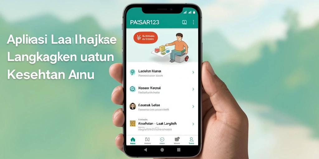 Tampilan antarmuka PASAR123 yang sederhana dan fungsional untuk pelacakan langkah.