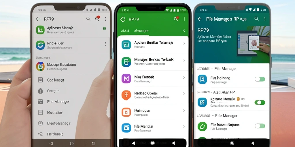 Antarmuka RP79 yang sederhana dan fungsional untuk pengelolaan berkas.