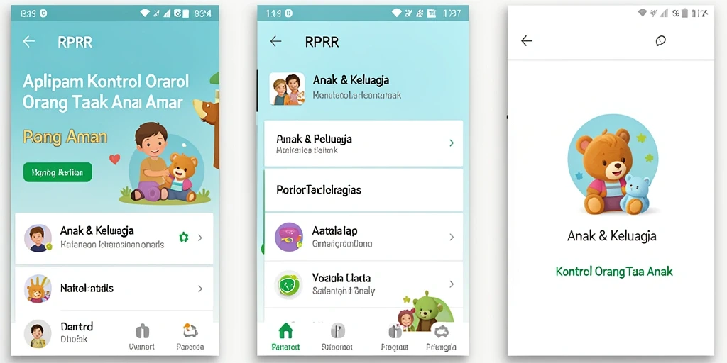 Antarmuka pengguna <strong>RPRR</strong> yang intuitif dan informatif untuk orang tua.