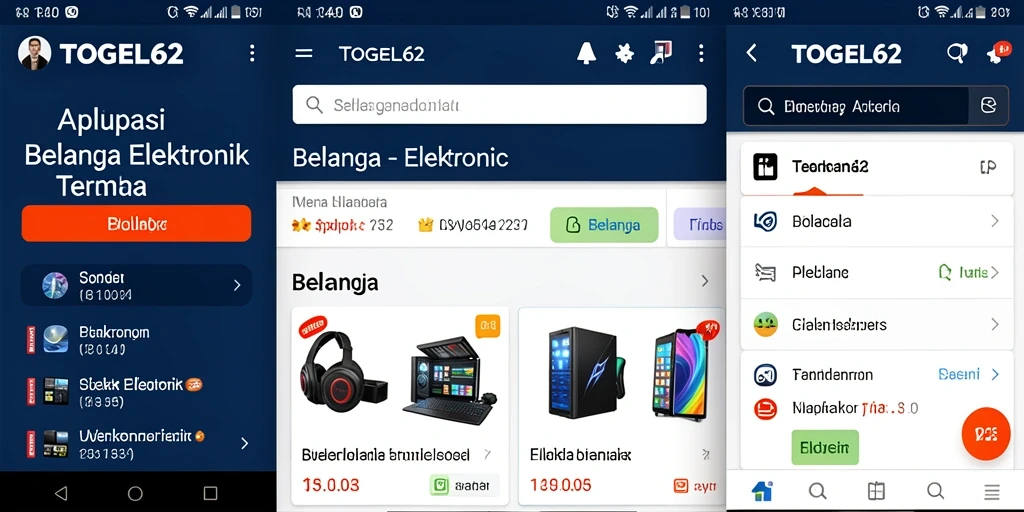 Tampilan antarmuka aplikasi TOGEL62 yang modern dan mudah digunakan.